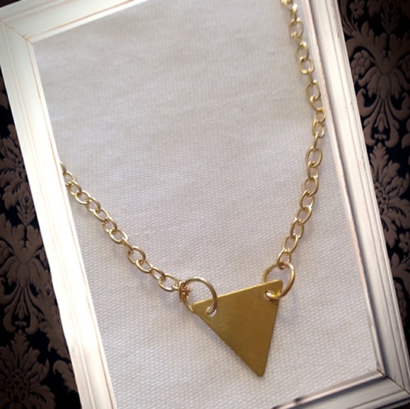 Jewelry - Gold triangle necklace